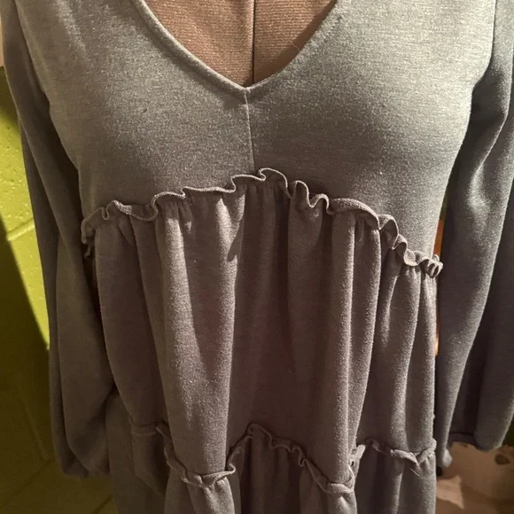 American Threads Green Dress with Ruffle Accents - Picture 4 of 4